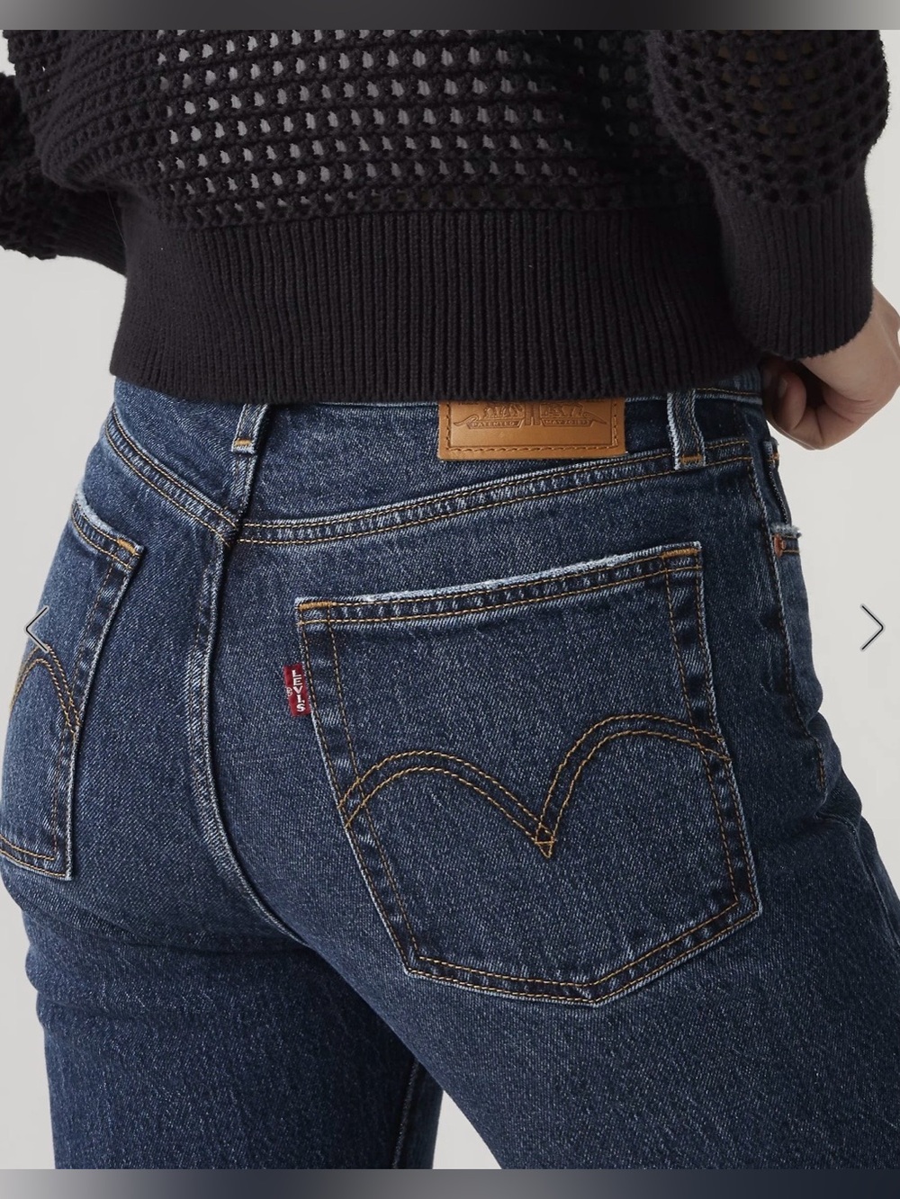 Levi's Denim Wedgie Straight Ankle Streetwear Jeans High rise Button Fly 26x28 - Picture 3 of 15